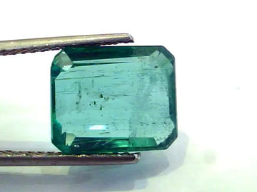 6.98 Ct Certified Unheated Natural Zambian Emerald Gemstone AAA