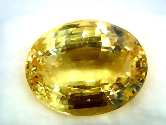 Huge 62.06 Ct GII Certified Unheated Untreated Natural Ceylon Yellow Sapphire **RARE**