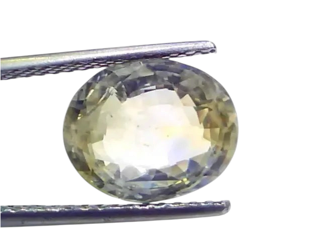 6.27 Ct Certified Unheated Natural Ceylon Yellow Blue Pitambari Sapphire - Venus Gems