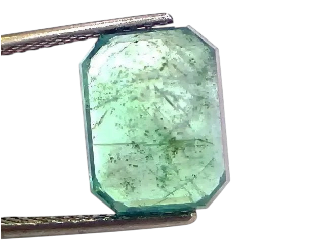 6.83 Ct GII Certified Untreated Natural Zambian Emerald Gemstone Panna - Venus Gems