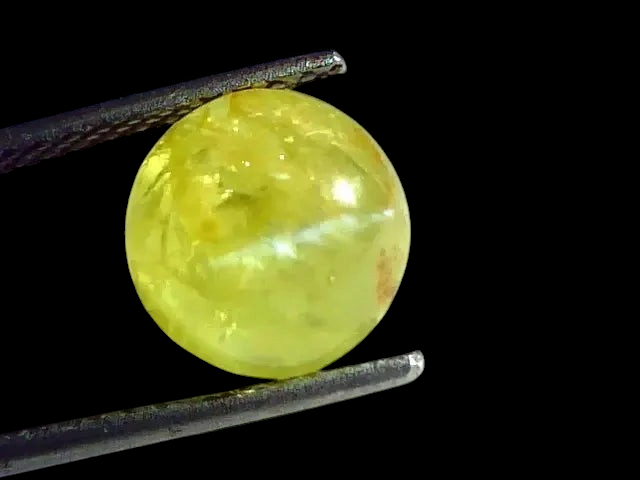 6.67 Ct Certified Untreated Natural Chrysoberyl Cats Eye,Lehsunia - Venus Gems