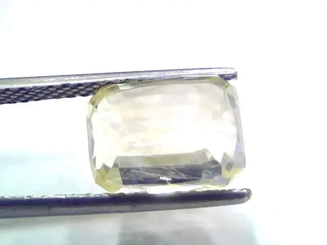 7.07 Ct Certified Unheated Untreated Natural Ceylon Yellow Sapphire - Venus Gems