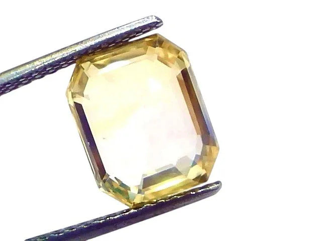 7.03 Ct IGI Certified Unheated Untreated Natural Ceylon Yellow Sapphire - Venus Gems