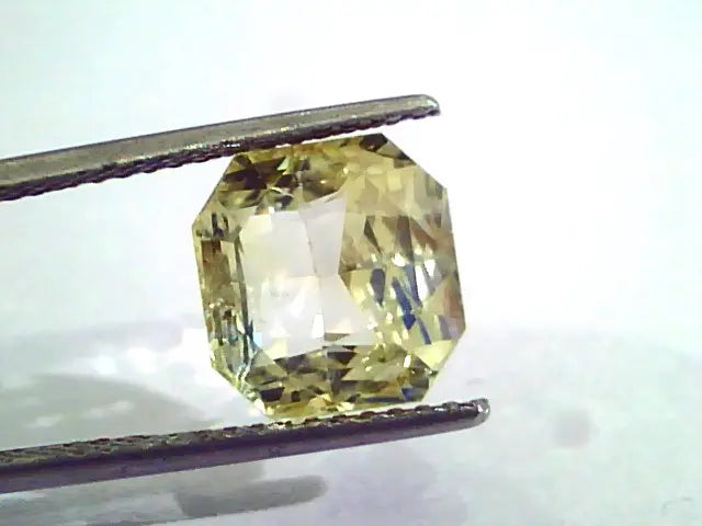 7.10 Ct Unheated Untreated Natural Ceylon Yellow Sapphire Gemstone
