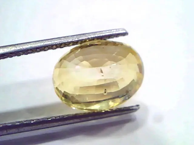 7.13 Ct IGI Certified Unheated Untreated Natural Ceylon Yellow Sapphire AAA