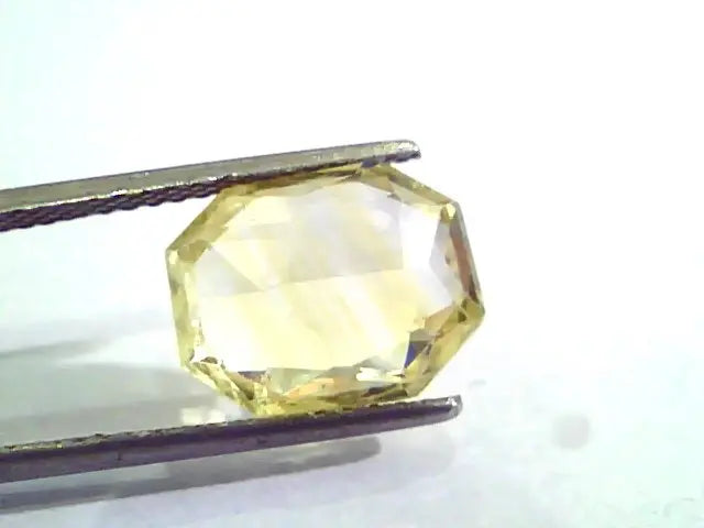 7.13 Ct Unheated Untreated Natural Ceylon Yellow Sapphire Gemstone