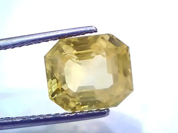 7.15 Ct GII Certified Unheated Untreated Natural Ceylon Yellow Sapphire - Venus Gems