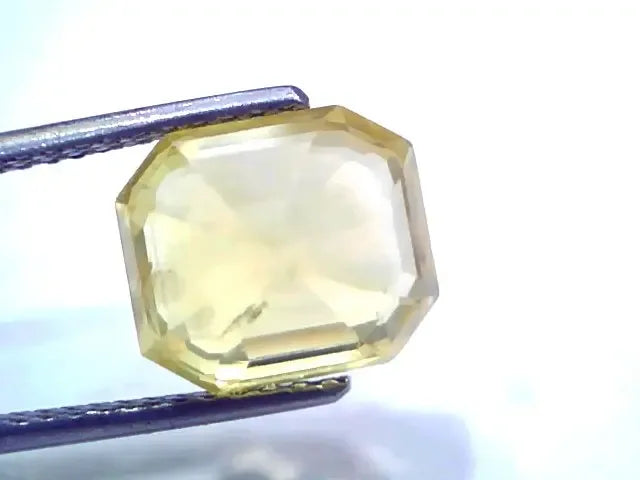 7.15 Ct GII Certified Unheated Untreated Natural Ceylon Yellow Sapphire - Venus Gems
