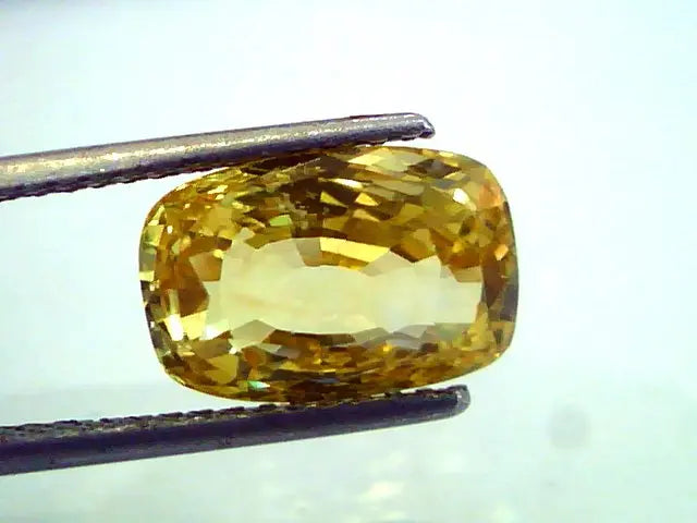 7.16 Ct IGI Certified Unheated Natural Ceylon Yellow Sapphire AAAAA