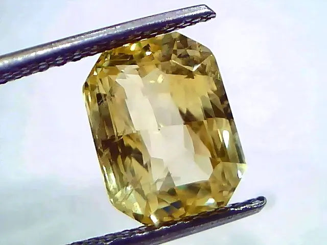 7.17 Ct IGI Certified Unheated Untreated Natural Ceylon Yellow Sapphire