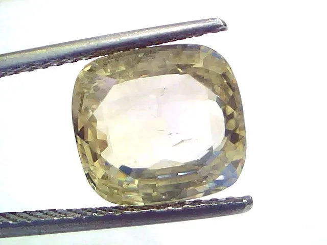 7.20 Ct IGI Certified Unheated Untreated Natural Ceylon Yellow Sapphire - Venus Gems