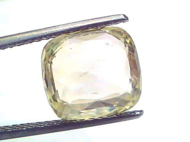 7.20 Ct IGI Certified Unheated Untreated Natural Ceylon Yellow Sapphire - Venus Gems