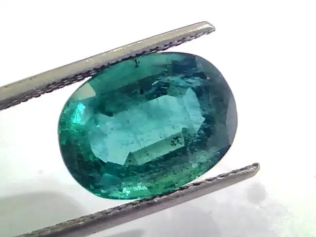 7.26 Ct Untreated Natural Zambian Deep Green Emerald Gemstone