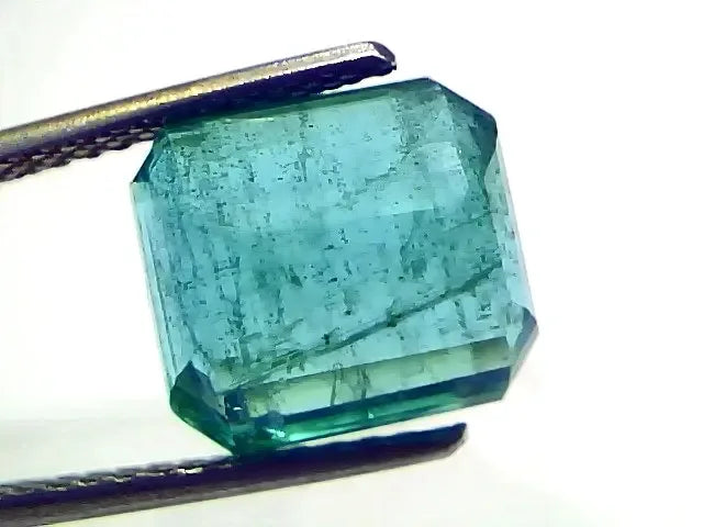 7.28 Ct GII Certified Untreated Natural Zambian Emerald Gemstone AAA - Venus Gems