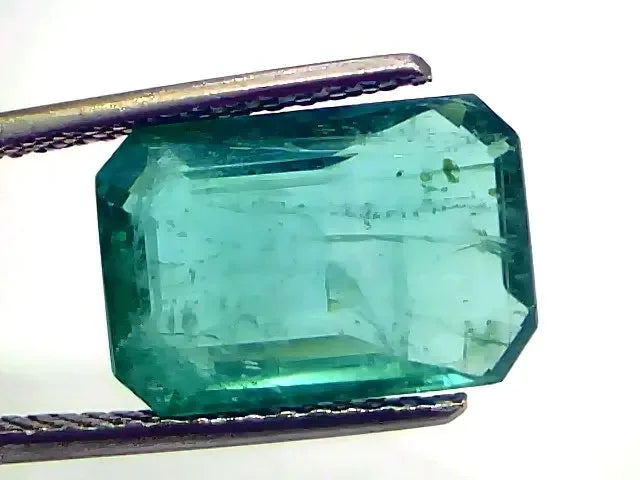 7.29 Ct GII Certified Untreated Natural Zambian Emerald Gemstone AAA - Venus Gems