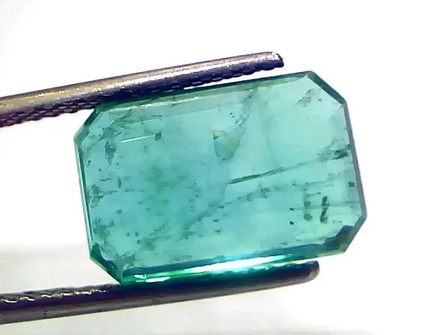 7.29 Ct GII Certified Untreated Natural Zambian Emerald Gemstone AAA - Venus Gems