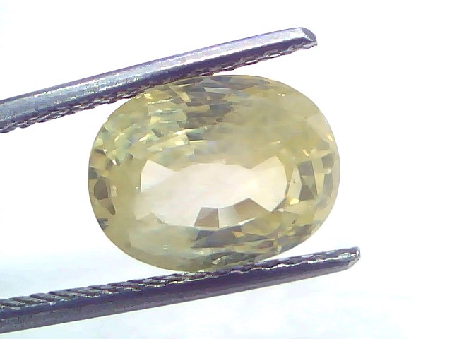 7.30 Ct Certified Unheated Natural Ceylon Yellow Sapphire Pukhraj – 8 Ratti