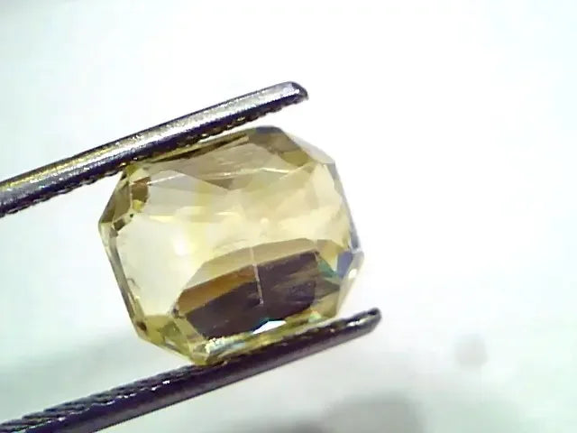 7.33 Ct GII Certified Unheated Untreated Natural Ceylon Yellow Sapphire - Venus Gems