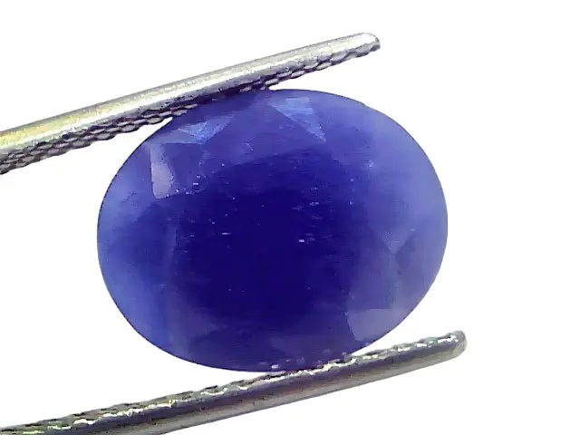 7.36 Ct Certified Unheated Untreated African Blue Sapphire Neelam Stone