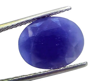 7.36 Ct Certified Unheated Untreated African Blue Sapphire Neelam Stone