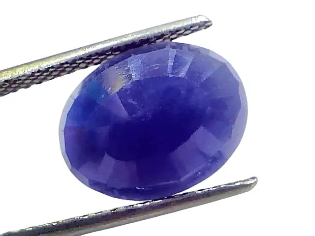 7.36 Ct Certified Unheated Untreated African Blue Sapphire Neelam Stone