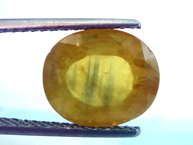 7.39 Ct Natural Yellow Sapphire Pukhraj Jupiter Gemstone(Heated)