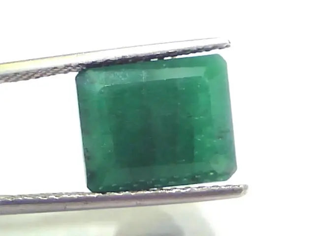 7.56 Ct Certified Untreated Natural Deep Green Zambian Emerald