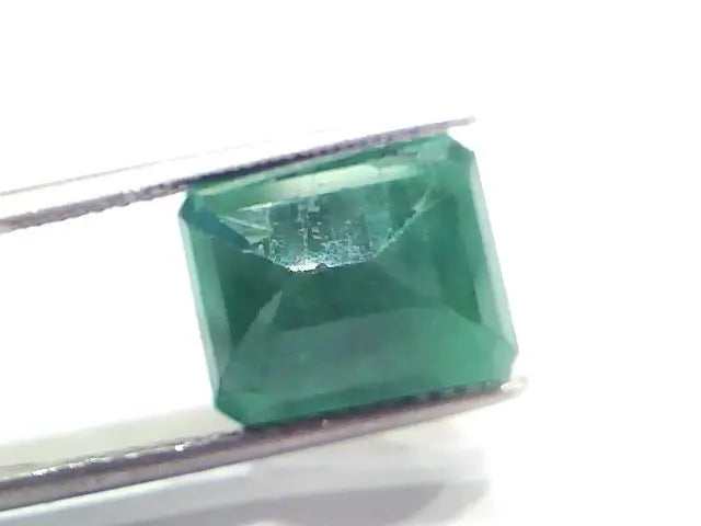 7.56 Ct Certified Untreated Natural Deep Green Zambian Emerald