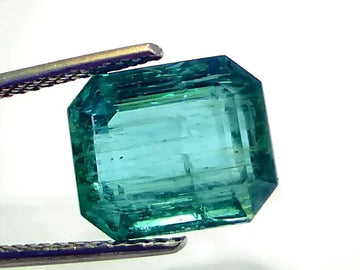 7.55 Ct IGI Certified Untreated Natural Zambian Emerald Gemstone AAA