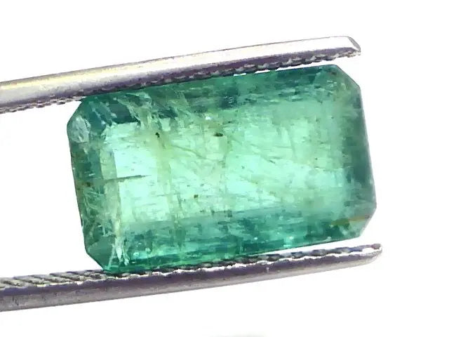 7.60 Ct Certified Untreated Natural Zambian Emerald Gemstone