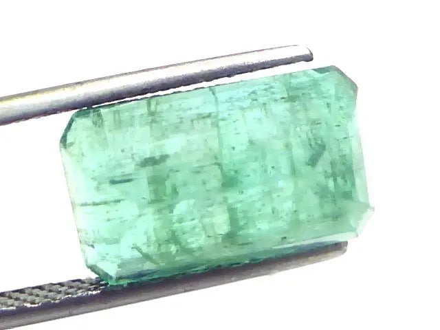 7.60 Ct Certified Untreated Natural Zambian Emerald Gemstone