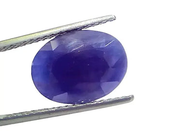 7.60 Ct Certified Unheated Untreated African Blue Sapphire Neelam Stone - Venus Gems