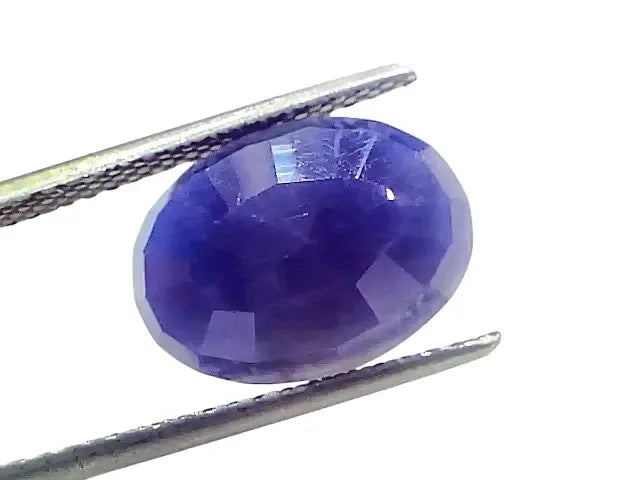 7.60 Ct Certified Unheated Untreated African Blue Sapphire Neelam Stone - Venus Gems