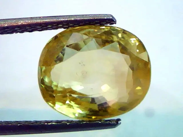 7.67 Ct Unheated Untreated Natural Ceylon Yellow Sapphire A+++++