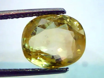 7.67 Ct Unheated Untreated Natural Ceylon Yellow Sapphire A+++++