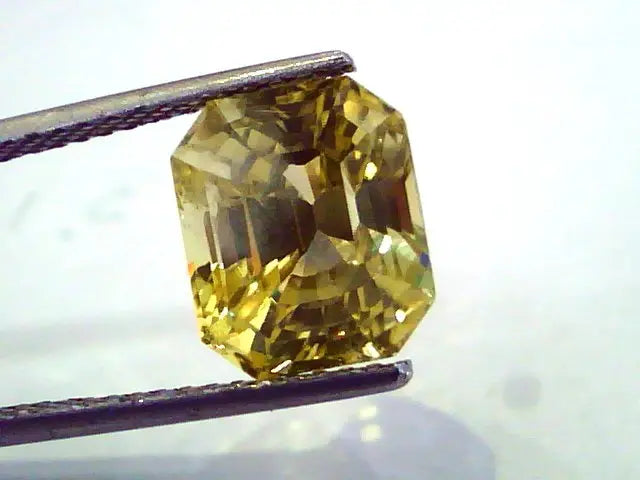 7.68 Ct Certified Unheated Untreated Natural Ceylon Yellow Sapphire