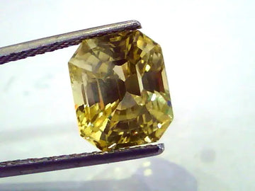 7.68 Ct Certified Unheated Untreated Natural Ceylon Yellow Sapphire