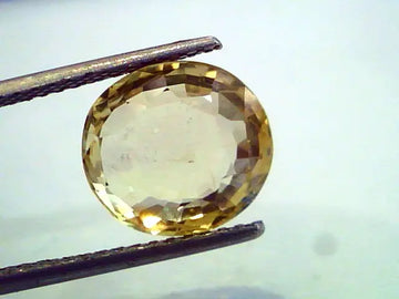 7.66 Ct Certified Unheated Untreated Natural Ceylon Yellow Sapphire