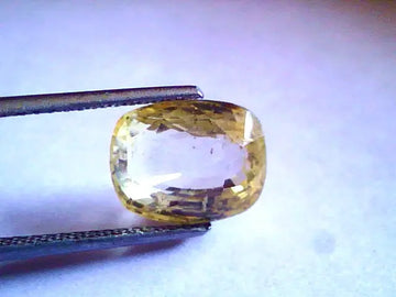7.71 Ct Unheated Untreted Natural Ceylon Yellow Sapphire Pukhraj