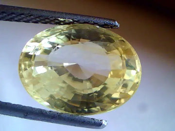7.74 Ct Unheated Untreated Natural Srilankan Yellow Sapphire