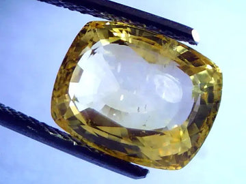 7.76 Ct Unheated Untreted Natural Ceylon Yellow Sapphire Pukhraj