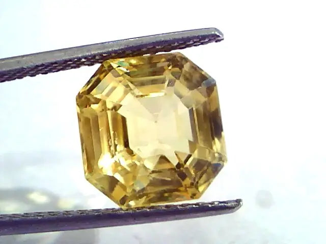 7.77 Ct IGI Certified Unheated Untreated Natural Ceylon Yellow Sapphire