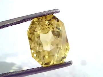 7.77 Ct IGI Certified Unheated Untreated Natural Ceylon Yellow Sapphire - Venus Gems