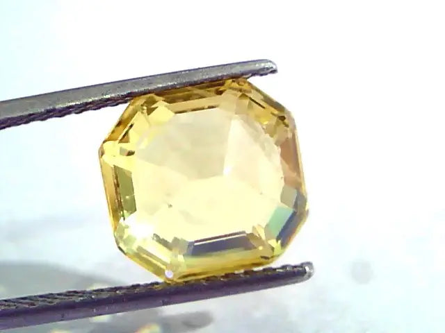 7.77 Ct IGI Certified Unheated Untreated Natural Ceylon Yellow Sapphire