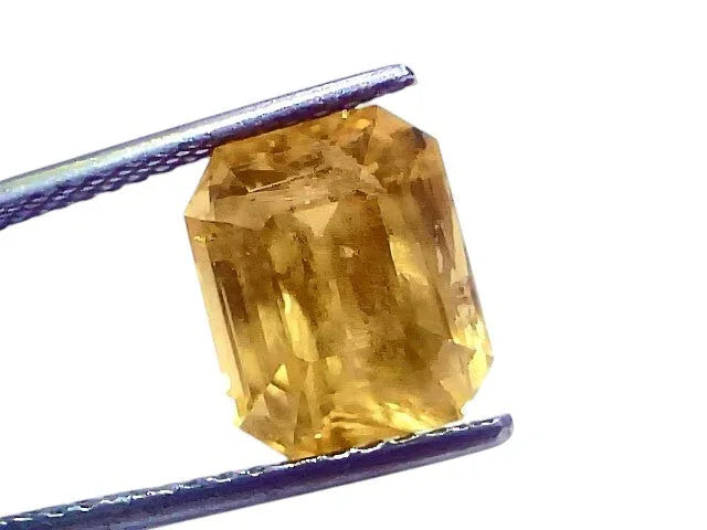 7.79 Ct IGI Certified Unheated Untreated Natural Ceylon Yellow Sapphire - Venus Gems