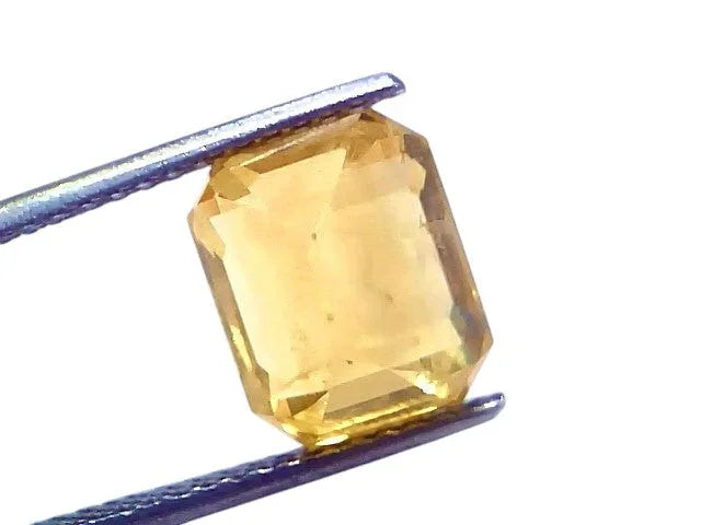 7.79 Ct IGI Certified Unheated Untreated Natural Ceylon Yellow Sapphire - Venus Gems