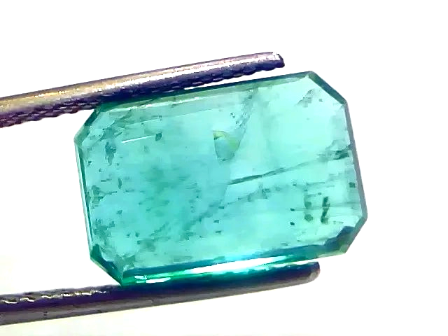 7.29 Ct GII Certified Untreated Natural Zambian Emerald Gemstone AAA - Venus Gems
