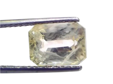 7.07 Ct Certified Unheated Untreated Natural Ceylon Yellow Sapphire - Venus Gems