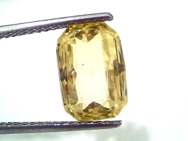 8.03 Ct IGI Certified Unheated Untreated Natural Ceylon Yellow Sapphire AAA