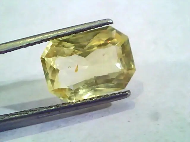 8.03 Ct Unheated Untreated Natural Ceylon Yellow Sapphire Gemstone